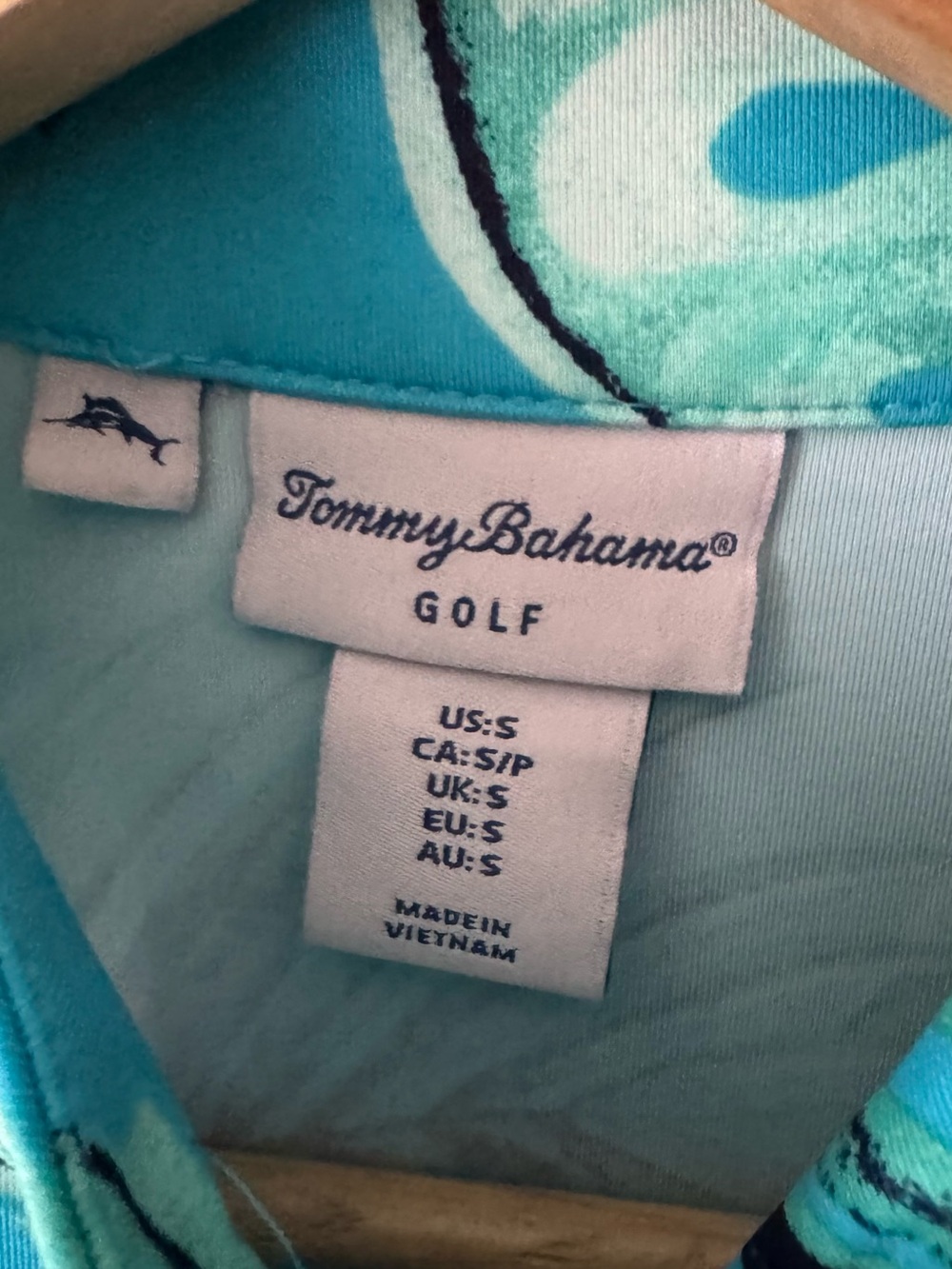 Tommy Bahama Blue & Aqua Golf Polo 621 - Picture 2 of 4